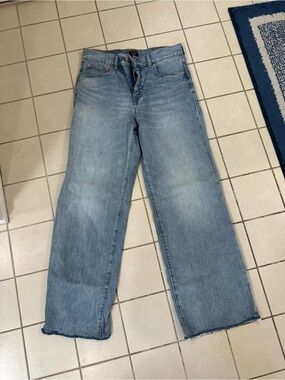 J Crew Light Blue Wide Leg Crop Women’s Jeans